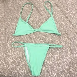 Basic Swim Brand bikini. Mint color/mint condition